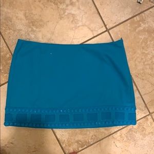 Turquoise/ blue mini skirt